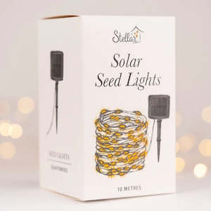10m Warm White Solar Seed Lights Copper