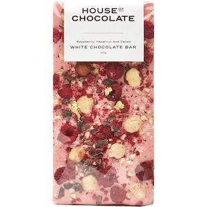 Deli: White Chocolate Bar - Raspberry and Hazelnut