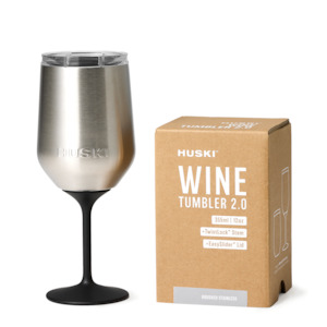 Deli: Huski Wine Tumbler 2.0 - Brushed Stainless