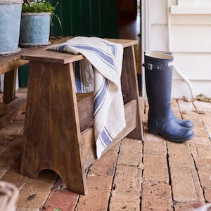 Rustic Magazine Holder Stool