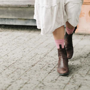 Merino Wool Crew Socks - Vintage - Woman