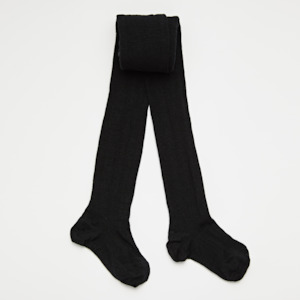 Merino Wool Tights - Black - Tall