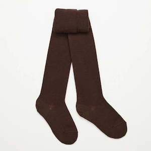 Merino Wool Tights - Cacao - Curve