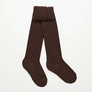 Accessories: Merino Wool Tights- Cacao - Tall