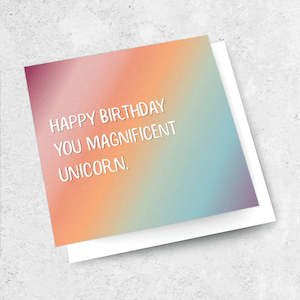 Stationery Cards: Happy Birthday You Magnificent Unicorn