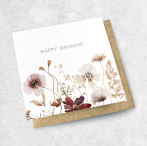 Dried Happy Birthday Card