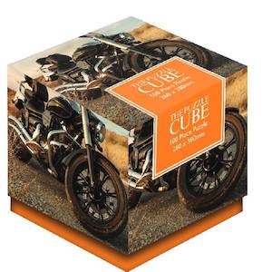 Adult Jigsaw: 100PC Cube Jigsaw Vintage Bike Roadside