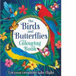 Adult Colouring: Birds and Butterflies Colouring Book