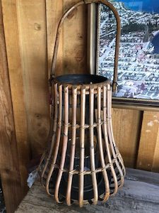 Products: Cane Hurricane Lamp - Glass surround - Blue Moon Rummage