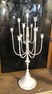 Products: Cream 11 Candle Holder - Blue Moon Rummage