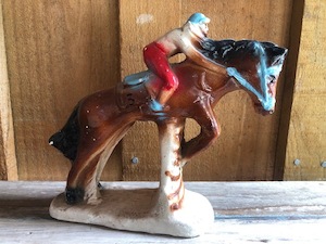 Products: Ceramic Horse Jumping - Blue Moon Rummage