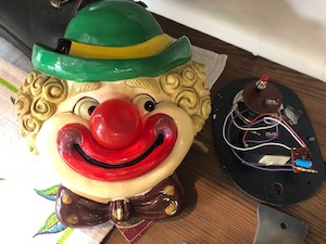 Clown Face with light and music - Blue Moon Rummage