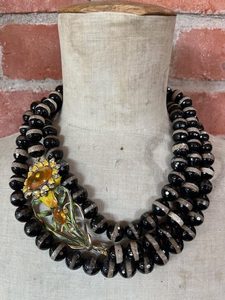 Products: Bead/Brooch Necklace - Blue Moon Rummage