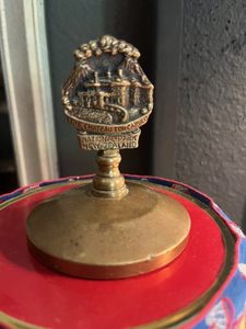 Products: Chateau Tongariro Paper Weight - Blue Moon Rummage