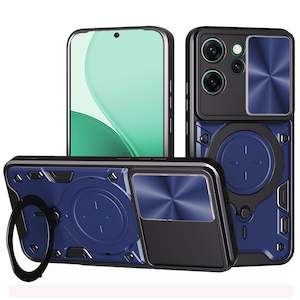 OPPO Reno14 F 5G Ring Kickstand Case w/ Camera Cover [Navy]
