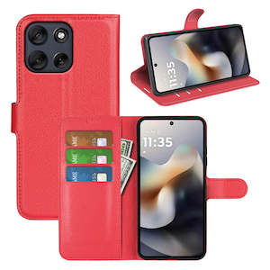 Other Cases: Moto G56 5G PU Wallet Case [Red]