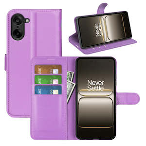 OnePlus Nord CE5 PU Wallet Case [Purple]