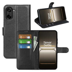 OnePlus Nord CE5 PU Wallet Case [Black]