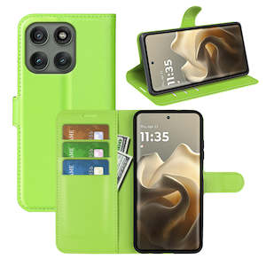 Other Cases: Moto Edge 60Fusion PU Wallet Case [Green]