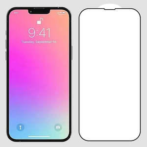 Iphone 13 Cases: iPhone 13 Full Cover Curved Glass Screen Protector (Black)