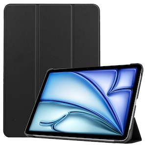 iPad Air 13 (M3, 2025) Tri Fold PU Leather Case [Black]