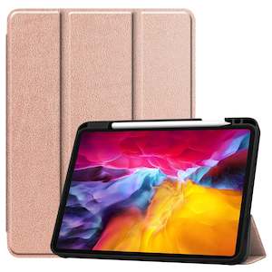 Ipad Pro 11 Cases 2nd Gen 2020: iPad Pro 11" 2021 (3rd Gen) Case Tri-Fold Pen Holder (RoseGold)