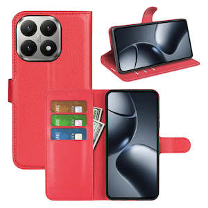 Xiaomi Cases: Xiaomi 15T PU Wallet Case [Red]