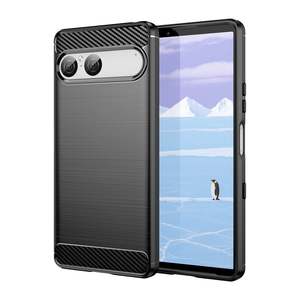 Sony Xperia 10 VII Carbon Fibre Brushed Case [Black]