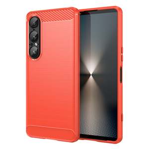Phone Accessories: Sony Xperia 1 VII Carbon Fibre Brushed Case [Red]