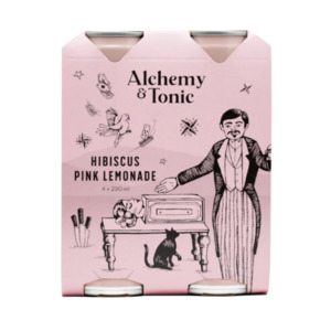 Tonic Collection: Alchemy & Tonic Hibiscus Pink Lemonade 4x250ml
