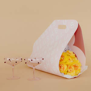 Celebration: Seasonal Bloom Carrier + Maison Balzac Champagne Coupes