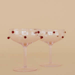 Maison Balzac Pomponette Champagne coupes (set of 2)