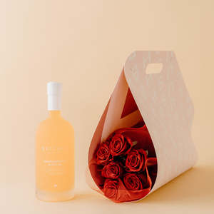1/2 Doz Red Rose Bouquet Carrier and Batched Cocktail.