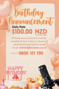 Birthday Announcement Bluwave