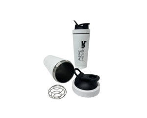 Meal And Portion Accessories: BN Insulated Protein Shaker - White