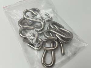 Stainless Steel S Hook 10mm 3/8" bulk