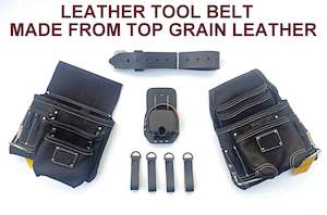 accessories: TOOL BELT- BLACK HEAVY DUTY LEATHER SLIDE & SWAP ON BELT FOR 33" TO 45" INCH