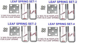 Stainless Steel Pins Jockeywheel U Bolts: ‘U’ BOLTS & FISH PLATE FOR LEAF SPRING BOAT TRAILERS
