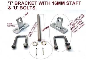 "T' BRACKET- Super Heavy-Duty 'T' Bracket Without Rollers For Boat Trailers.