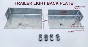 Boat Trailer Light Back Plates With Bolts & Nuts