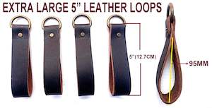 Toolbelts Accessories: Tool Belt Suspender 5"(Inch) leather loops X (4-Piece Set) ( Black)