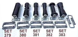 Polyurethane Rollers: KEEL SUPER HEAVY-DUTY POLYETHYLENE ROLLERS WITH 'C' BRACKET AND 'U' BOLTS.