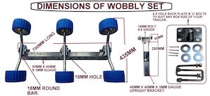 Wobble Rollers Assembly: WOBBLE ROLLER SET FOR BOAT TRAILER