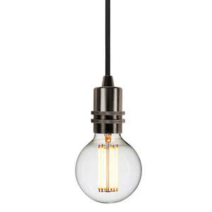 Fixtures: Bolt Chrome Holder with Black Chord