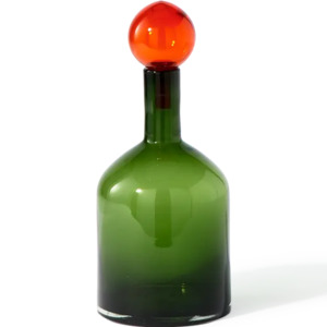 Glassware: Bubbles And Bottles - Green