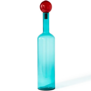 Glassware: Bubbles And Bottle - Blue