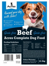 Acres: Acres: Premium Beef Grain Free Dog Food