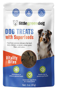 Bones Chews Treats: Little Green Dog Hypoallergenic Dog Treats with Superfoods