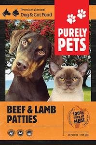 Purely Pets: Beef & Lamb Patties 3kg