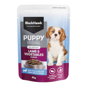 BlackHawk Puppy Wet - Lamb and Vegetable Med/Lrg Breed Pouch 130gram